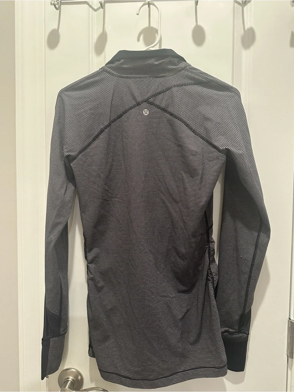 lululemon athletica Black Micro-Striped Quarter-Zip Pullover